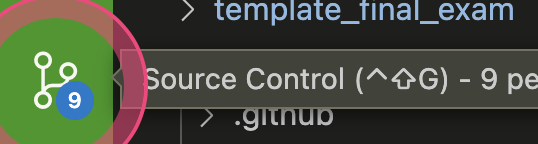 An icon found on the left sidebar of VS Code that has three circles and lines connecting the circles. This icon usually also has a number on it indicating the number of changed files.