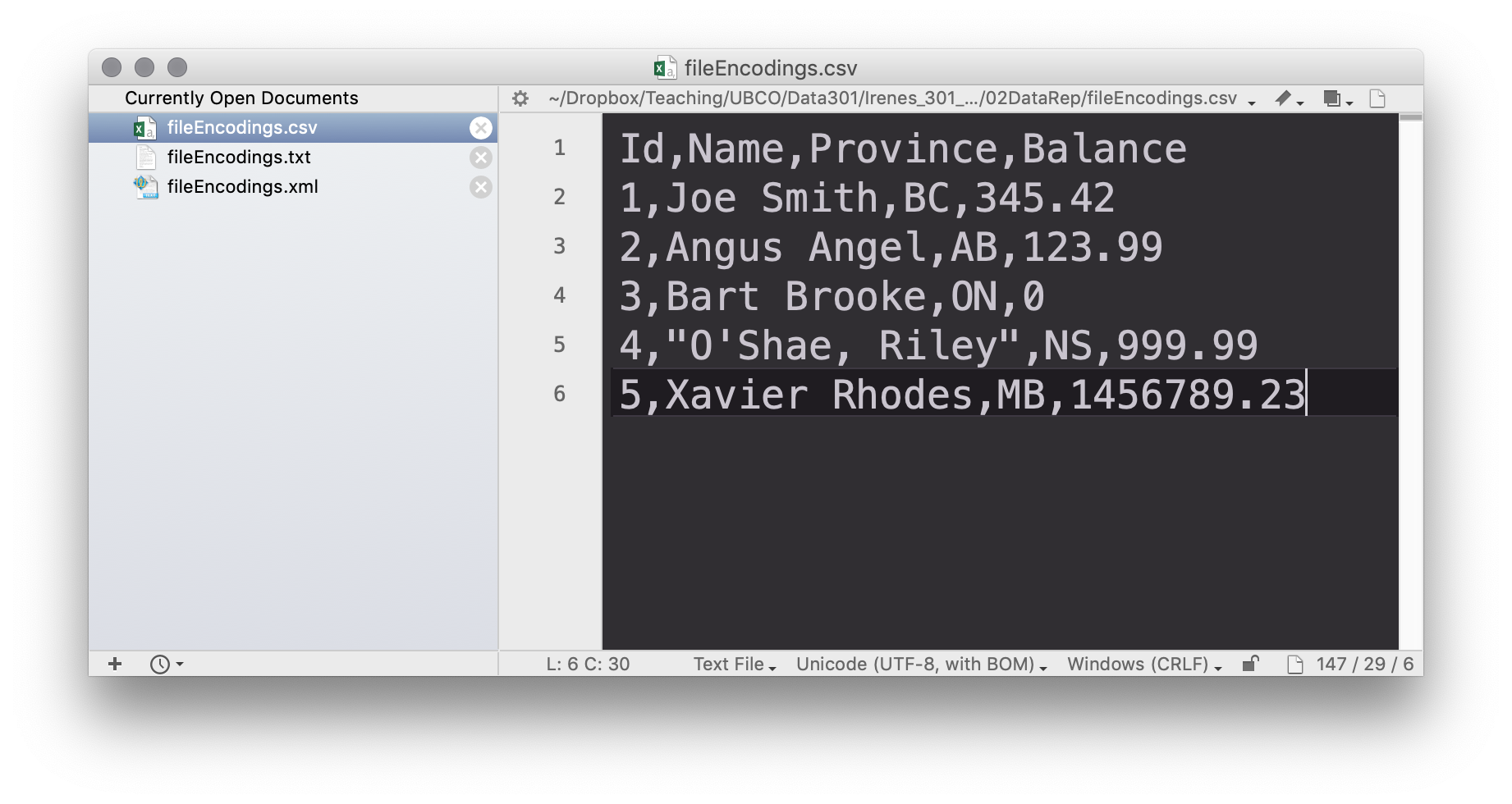 csv